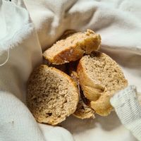 Slightly old bread at La Paz in San Marcos La Laguna