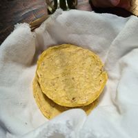 Bread or tortilla come with most plates at La Paz in San Marcos La Laguna