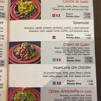 Vegetarian Meal Menu at Hatunpa in Arequipa