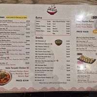 Menu at Miko Ramen in Amsterdam