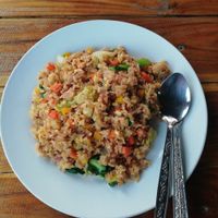 Fried rice with vegetables at Lai's Place in Luang Namtha