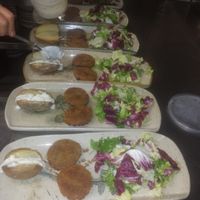 balls of red lentils at Campo di Cielo in Cesiomaggiore
