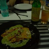 Chickpea fritters with creamed zucchini at Logud'Oro in Sassari