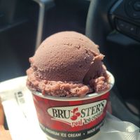 Black raspberry oat milk ice cream at Bruster's Real Ice Cream in Florence