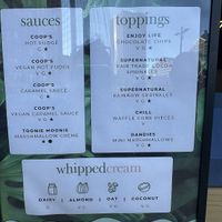 Look at that selection of vegan toppings!   at Chill Ice Cream Shop in Rochester