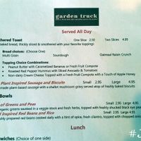 Menu at Garden Truck in Jacksonville