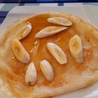 Vegan English style pancake. at Bookworm's Coffee in Ho Chi Minh City