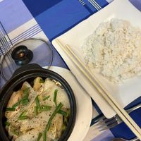 Tofu claypot with vegetables  at Bookworm's Coffee in Ho Chi Minh City