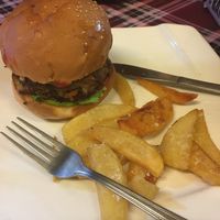 Spicy bean burger at Bookworm's Coffee in Ho Chi Minh City