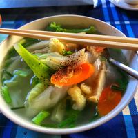 Vegan tofu pho at Bookworm's Coffee in Ho Chi Minh City