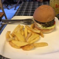 Red lentil burger at Bookworm's Coffee in Ho Chi Minh City