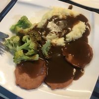 Vegan pork chops with soy milk mash at Bookworm's Coffee in Ho Chi Minh City