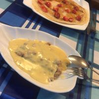 Vegan apple crumble and vegan crepes at Bookworm's Coffee in Ho Chi Minh City