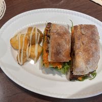 Vegan mushroom sourdough with potatoes and vegan mayo  at FETU - 페투 in Incheon