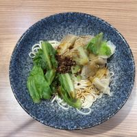 wonton with noodles  at Veggie Fate in Taipei City