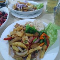 Lomo saltado, amazing! at Los Frutales in Lima