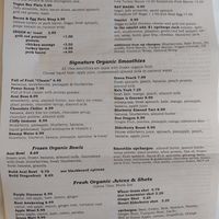 Menu from March 2021 at Bay Naturals Healthy Market & Kitchen in Myrtle Beach