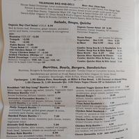 Menu from March 2021 at Bay Naturals Healthy Market & Kitchen in Myrtle Beach