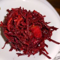 Delicious beet slaw at Bay Naturals Healthy Market & Kitchen in Myrtle Beach