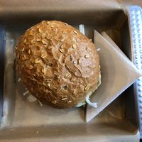 Seitan burger  at Chwast Food in Warsaw