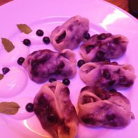 Pierogi z jagodami at Chwast Food in Warsaw