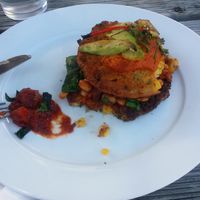 corn fritters from beat street at Beat Street Cafe in Christchurch