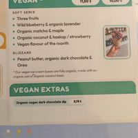 Vegan menu options. at Délices de Joie Crèmerie et Epicerie in Quebec