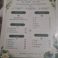 Menu in Vietnamese only at Chay An Yên in Ho Chi Minh City