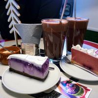 Hot vegan cacao with sweet 100% vegan cakes. :) at KIRAS - Totoriu 7 in Vilnius