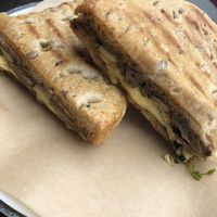 Mushroom and Cheese Sandwich  at KIRAS - Totoriu 7 in Vilnius