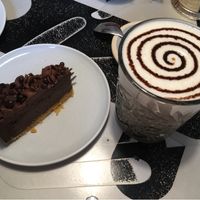 Coffee mocha and chocolate cake 💕 at KIRAS - Totoriu 7 in Vilnius