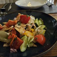 Fatoush salad at Emirhan Restaurant in Samarkand