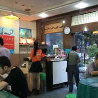 The front desk. The box is where you put your 5 yuan. Less than a dollar, all you care to eat. at LianBang SuShi 连邦素食. in Nanning