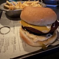 Vegan 2 pac burger with fries  at 2Guys  in Reykjavik