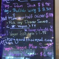 Some of the many vegan options. at Thai Meal in Plantation