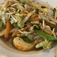 vegan shrimp stir fry   at Thai Meal in Plantation