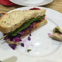 Vegan Roasted Butternut Squash and Peanut Butter Sandwich at Black Bear Cafe in Belfast