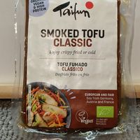 Organic smoked tofu at Sklavenitis in Thessaloniki