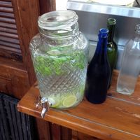 Detox water included :) at Roots Kitchen in Turku