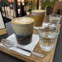Oat cappuccino   at U Café  in Prague