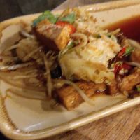 Hispi cabbage and tofu at Oli's Thai in Oxford