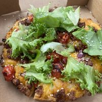 Cheeseburger pizza  at SOL Pie Pizza in North Canton