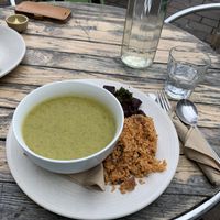 Soup and a salad at The Plant Cafe in Exeter