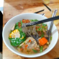 Glass noodles vegan soup at Quán Chay Thiên Thành in Ho Chi Minh City