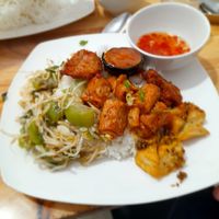 Vegan rice at Quán Chay Thiên Thành in Ho Chi Minh City