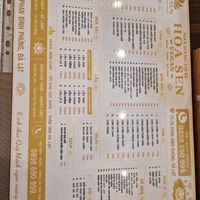 menu at Nhà Hàng Chay Hoa Sen in Da Lat