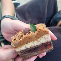Marron cake, sweet and filling at Nanahako Macrobiotic Sweets in Osaka