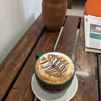 Vegan mocha with coconut milk at Cafe Satori in Udaipur