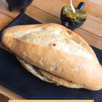 Torta de milanesa at Vegattos in Mexico City