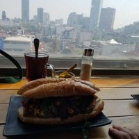 View and sandwich at Vegattos in Mexico City